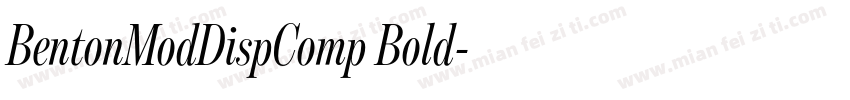 BentonModDispComp Bold字体转换